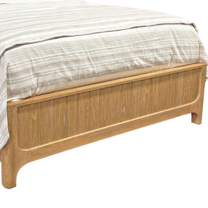 Escape - Bedroom Queen Panel Bed 2 Nightstands Dresser With Mirror And Chest - Glazed Natural Oak