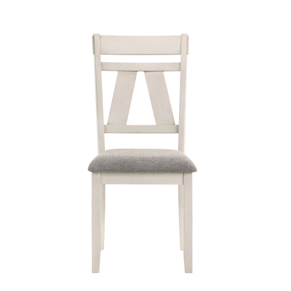 The Maisie Wood Dining Chair with Upholstered Seat, available as a set of two, offers the perfect combination of durability and rustic charm for your dining area. Crafted from solid rubberwood, these dining side chairs are designed to be sturdy and long-l