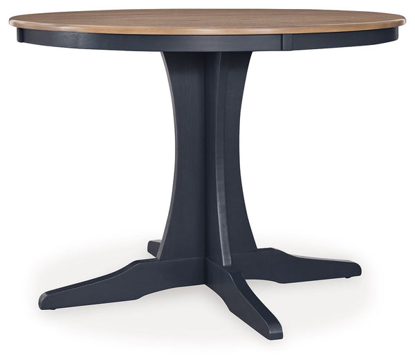 Landocken - Brown / Blue - 5 Pc. - Round Dining Table