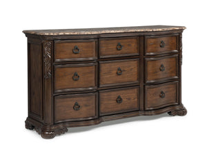 Experience the grandeur of classic elegance with this exquisitely crafted bedroom collection, designed to bring timeless sophistication to your space. The ornate detailing, intricate carvings, and rich wood finish exude a regal charm, while the gracefully