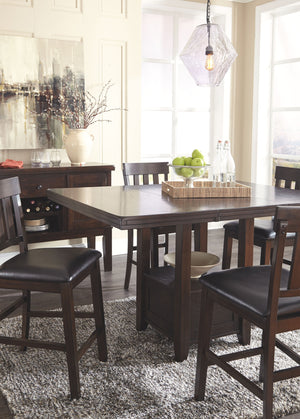 Haddigan - Dark Brown - 6 Pc. - Extension Table