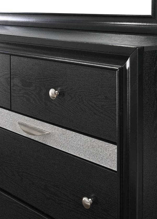 Regata - King 4 Piece Bedroom Set - Black