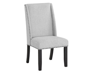 Vance - 6 Piece Dining Room Set With 4 Wing Dining Chairs & Bench - White / Gray
