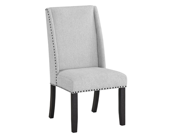 Vance - 6 Piece Dining Room Set With 4 Wing Dining Chairs & Bench - White / Gray
