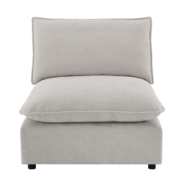 Marisa - Modular Armless Chair - Beige Boucle