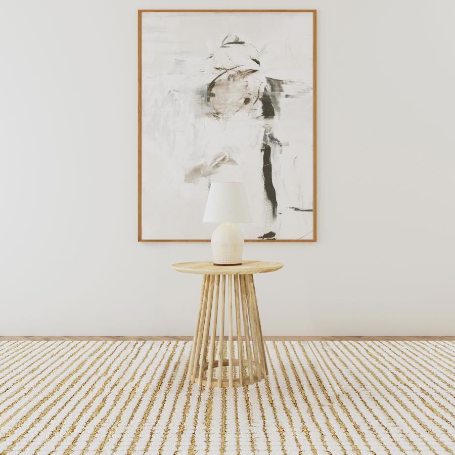 This versatile end table effortlessly blends function with natural elegance. A side table that enriches your living room, it introduces organic warmth through its solid mango wood construction. As an accent table that can double as a utility table, it pro