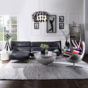 Brancaster - Sillón acento bandera británica con base giratoria - Tejido estampado y aluminio