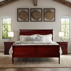 Louis Philippe - Eastern King Bed - Cherry