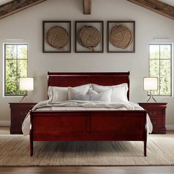 Louis Philippe - Eastern King Bed - Cherry