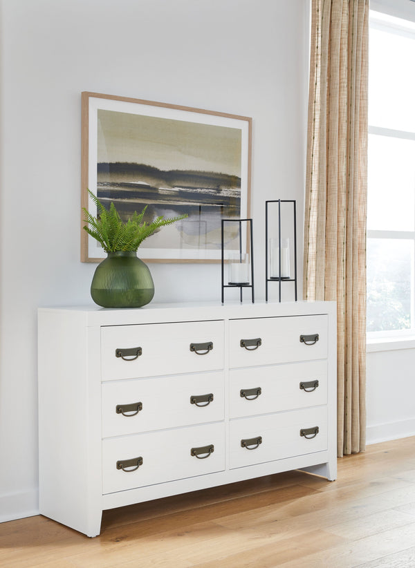  white finish conveys an easy-breezy sensibility