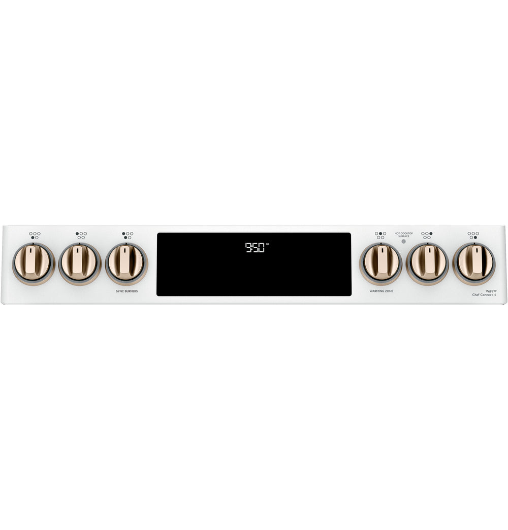 Café™ 30" Smart Slide-In, Front-Control, Induction and Convection Double-Oven Range