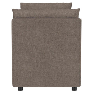 Robin - Upholstered Accent Bench With Armrests - Brown