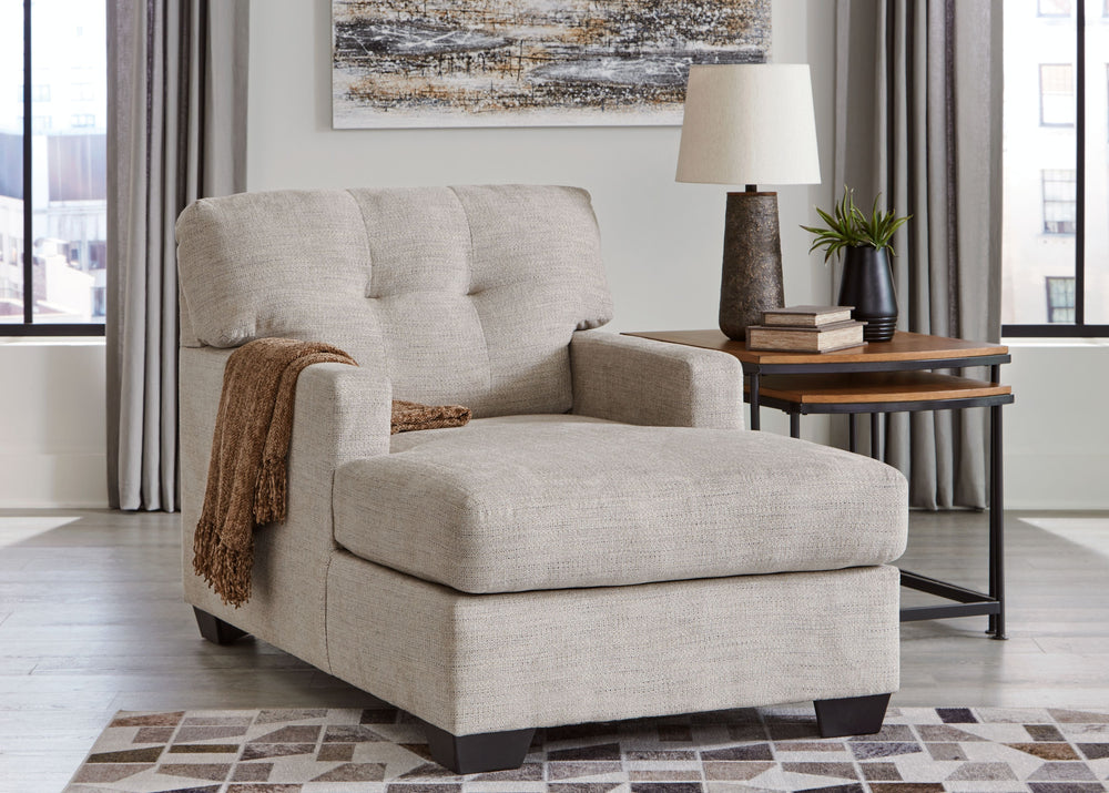 Reliable comfort, reimagined. Suitable for a variety of spaces, this chaise invites you to say hello to approachable, everyday style. It expertly balances classic details, like a tufted back, with a contemporary structure. Satisfyingly soft, multi-hued up