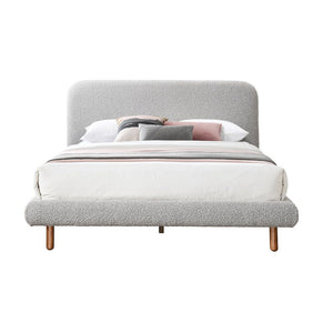 Cleo - Eastern King Bed - Gray Boucle