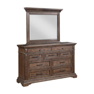 Discover the Mar Vista Mirror, a testament to enduring craftsmanship and timeless design. Constructed from solid Rubberwood and Oak veneers, this mirror promises strength and durability. Its rich walnut finish, achieved through a meticulous multi-step pro