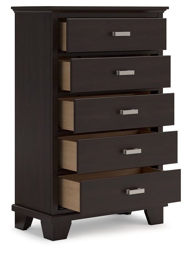 Covetown - Dark Brown - 7 Pc. - Dresser