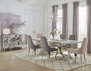 Antoine - Velvet Upholstered Dining Side Chair (Set of 2) - Gray