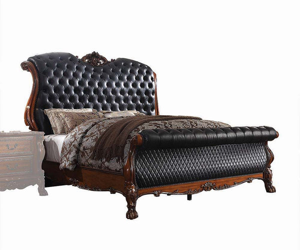 Dresden - California King Bed - PU & Cherry Oak - 75"