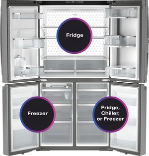 GE Profile™ Series ENERGY STAR® 28.4 Cu. Ft. Quad-Door Refrigerator with Dual-Dispense AutoFill Pitcher