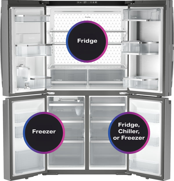 GE Profile™ Series ENERGY STAR® 28.4 Cu. Ft. Quad-Door Refrigerator with Dual-Dispense AutoFill Pitcher