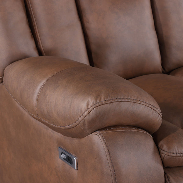 Morello - Glider Recliner With Power Footrest - Brown