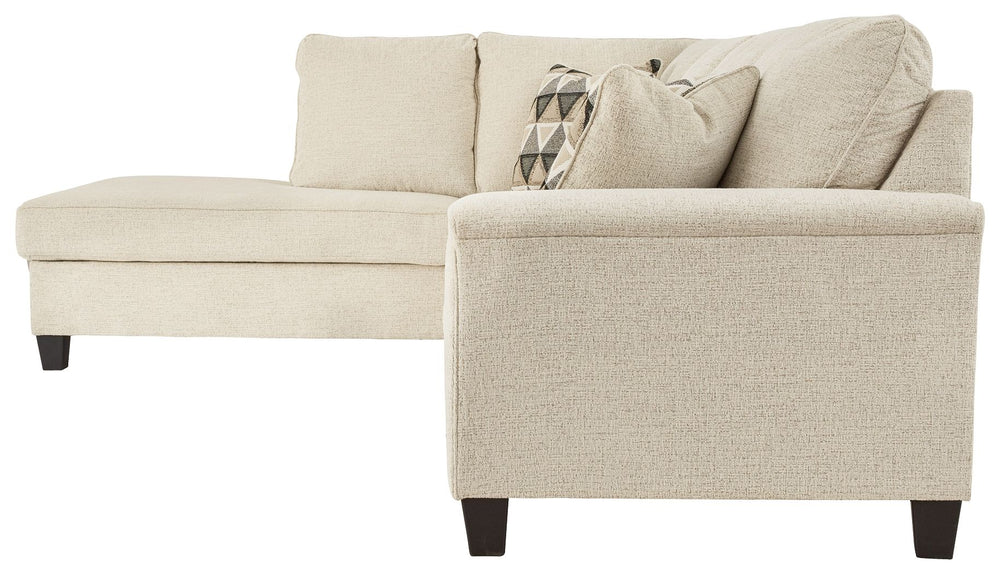 If youâ€™re looking to lighten the mood, youâ€™re sure to find this budget-conscious sectional sleeper beautifully fits the bill. Covered in a creme chenille upholstery loaded with plush texture, this less-is-more contemporary sectional is dressed to impr