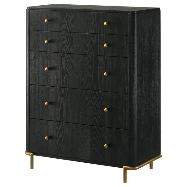 Arini - 5-Drawer Bedroom Chest - Black