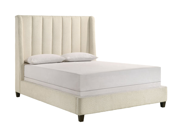  the design is enhanced with a winged and channel tufted headboard.<h4><b>Agnes - Queen Headboard And Footboard - White</b></h4> <table width="100%"><c