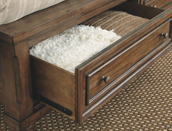  California King Panel Bed with 2 Storage Drawers