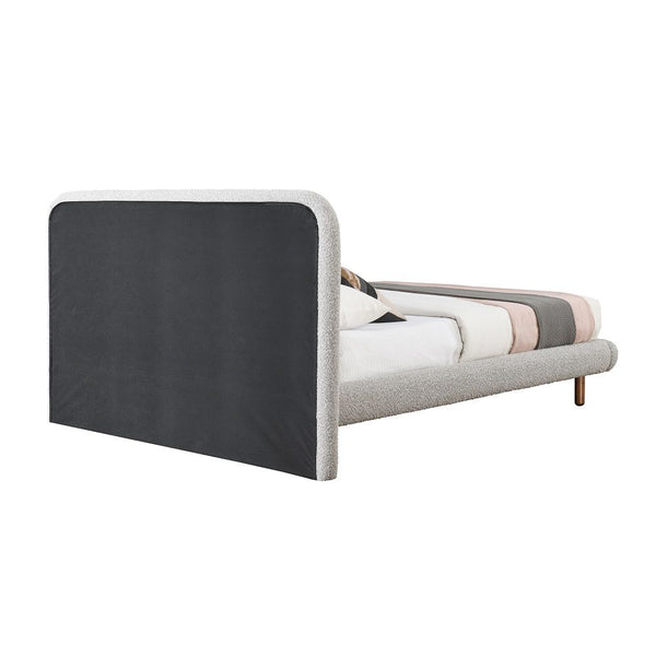 Cleo - Queen Bed - Gray Boucle