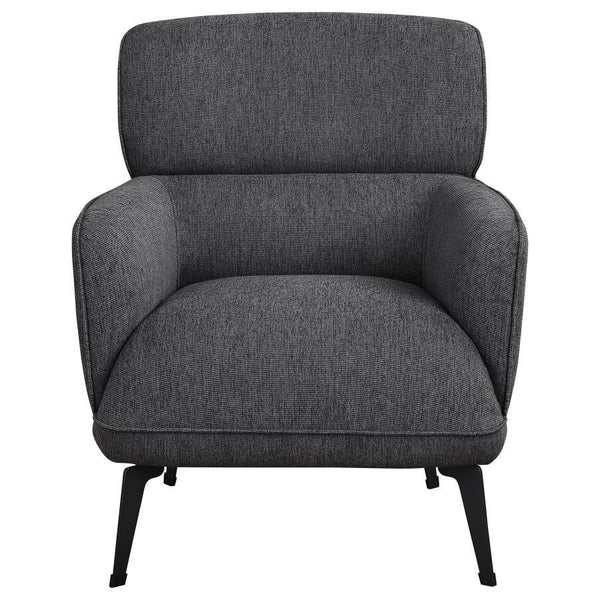 Andrea - Upholstered Crecent Arm Accent Chair - Gray