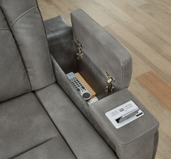 Next-Gen Durapella - Slate - 3 Pc. - Power Sofa