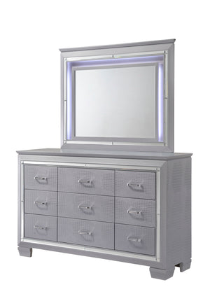 Lillian-Dresser/ Mirror-Gray<h4><b>Lillian - Dresser - Gray</b></h4> <table width="100%"><colgroup><col style="width: 30%"> <col style="width: 70%"> </colgroup> <tbody> <tr> <td>Dimensions</td> <td> 63.00"L x 17.52"D x 39.00"H</td> </tr> <tr> <td>Weight</