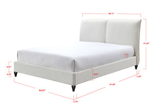 Jenn - King Upholstered Bed - White
