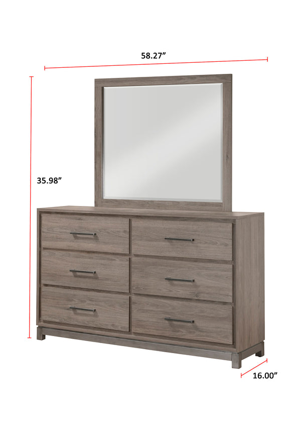 River - Queen 5 Piece Bedroom Set - Light Brown