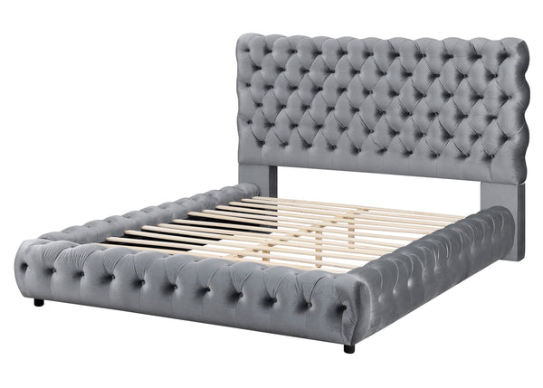 Flory - Queen Bed - Gray