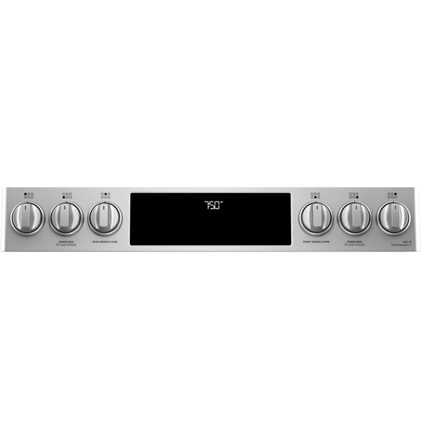 Café™ 30" Smart Slide-In, Front-Control, Gas Double-Oven Range with Convection