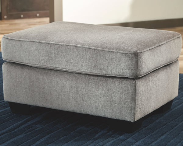  then this striking ottoman is the answer. Its decidedly contemporary profile is enhanced with plump cushioning and a chenille-feel upholstery that-'s so pleasing to the touch. Rest assured