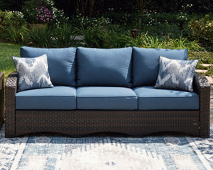 Windglow - Blue / Brown - 5 Pc. - Sofa
