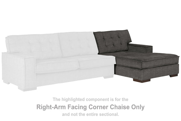 Coulee Point - Charcoal - RAF Corner Chaise