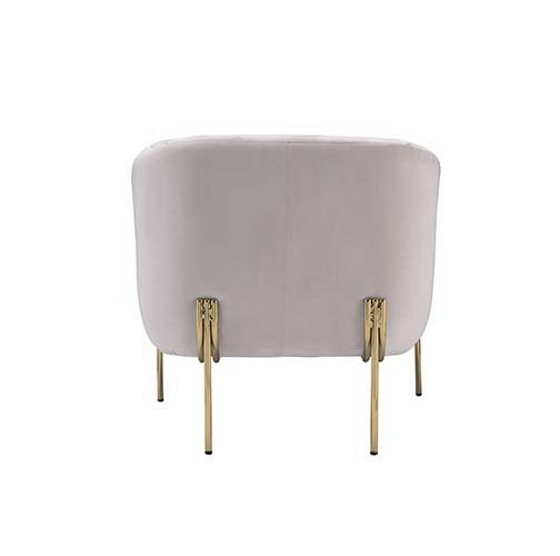 Carlson - Accent Chair - Beige Velvet & Gold