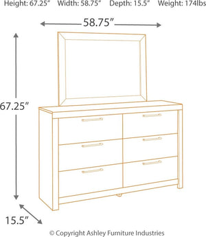 Derekson - Multi Gray - 5 Pc. - Dresser
