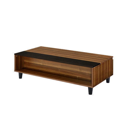  the coffee table disguises abundance storage space and usability options. The raised lift top provides the per