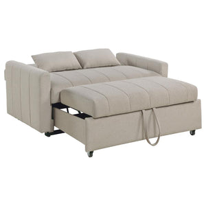 Portland - Boucle Upholstered Sleeper Sofa Bed - Latte