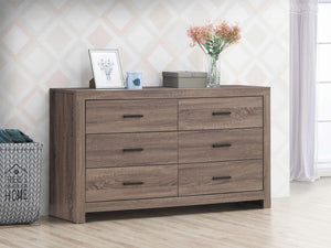  while six spacious drawers provide ample room for clothing and accessories. Crafted from engineered wood with a durabl