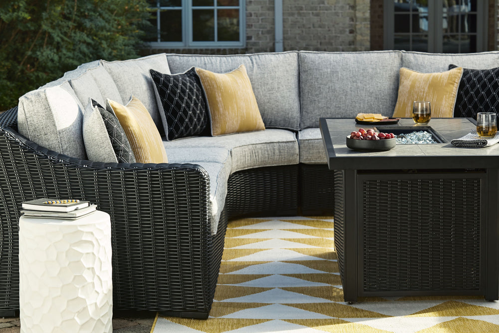  this high-style/low-maintenance set entices with plush