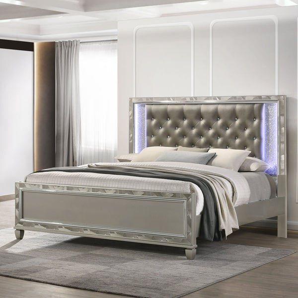 Radiance - 6/6 King Bed - Pearl Silver