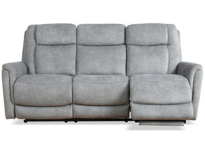Linus - Power Reclining Sofa And Recliner - Hudson Gray