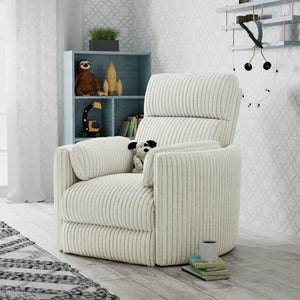 Radius - Mega Ivory Power Swivel Glider Recliner Two Pack