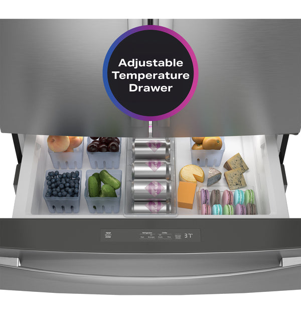 GE Profile™ Series ENERGY STAR® 28.7 Cu. Ft. Smart Fingerprint Resistant 4-Door French-Door Refrigerator With Dual-Dispense AutoFill Pitcher
